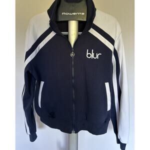 Blur Track Jacket Men’s Size Small Blue White Zip Up excellent Condition RARE